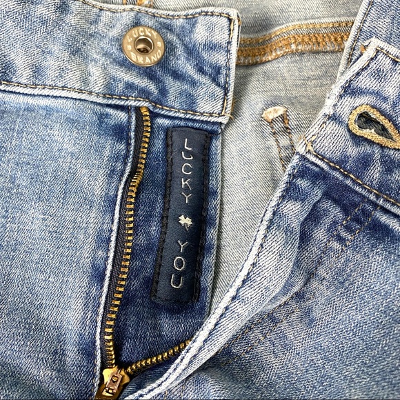 Lucky Brand Ginger Skinny Frayed Hem Light Wash Jeans EUC - Picture 11 of 16